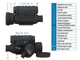 Прилад нічного бачення WG650 Night Vision монокуляр (до 400м у темряві) - мініатюра 8