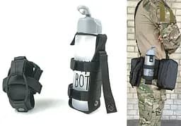 Підсумок під пляшку чорний (MOLLE, підсумок на розгрузку, жилет, РПС)