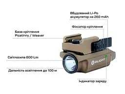 Ліхтар Olight PL-Mini 2 Valkyrie Desert Tan - мініатюра 12