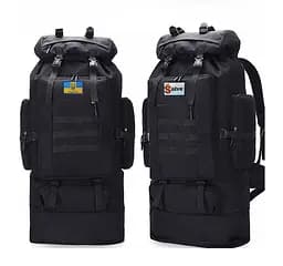 Тактичний похідний рюкзак Solve 70L Black KT6004302 - мініатюра 1