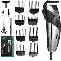 Профессиональная машинка VGR V-121 проводная машинка для стрижки волос керамическое лезвие 8 насадок