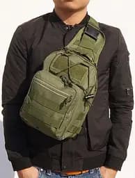 Тактична сумка слінг Nobrand Green Tactical через плече sum0028815 - мініатюра 2