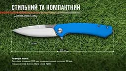 Нiж Adimanti by Ganzo (Skimen design) cкладний блакитний - мініатюра 8