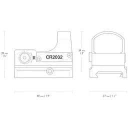 Приціл коліматорний Hawke Micro Reflex Sight 3 MOA Weaver - мініатюра 3