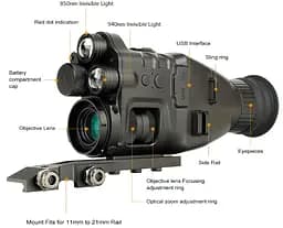 Монокуляр нічного бачення Henbaker CY789 до 400 м + Wi-Fi з кріпленням - мініатюра 3