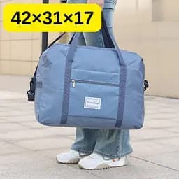Дорожня сумка для подорожей та спорту 22 літри-42×31×17 см — водонепроникна, з кріпленням на валізу, синій KT8004512