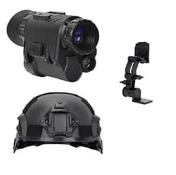 Комплект - монокуляр ночного видения NVG30 Wi-Fi 940nm + шлем (ABS-пластик) + крепления (Черный)