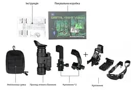 Монокуляр нічного бачення Night Vision PVS-14 4х (до 400м) + набір кріплень на шолом - мініатюра 6