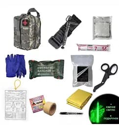 Аптечка укомплектованная (базовая) №1 в подсумке с быстрым сбросом Пиксель