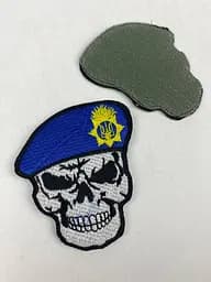 Шеврон на липучках Череп з беретом ВСУ (ЗСУ) 20222173 10018 8х8 см - мініатюра 6