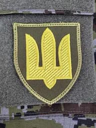 Шеврон на липучках Тризуб Жовтий ЗСУ 20221807 6670 7.5х6.5 см - мініатюра 3