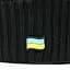 Шапка в'язана на флісі з прапором України Чорна - мініатюра 2